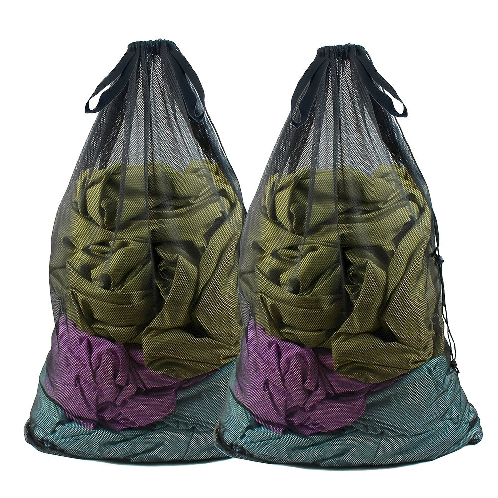 Large Mesh Laundry Bags 24x36in w/ Handles & Drawstring Closure