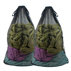 Large Mesh Laundry Bags 24x36in w/ Handles & Drawstring Closure