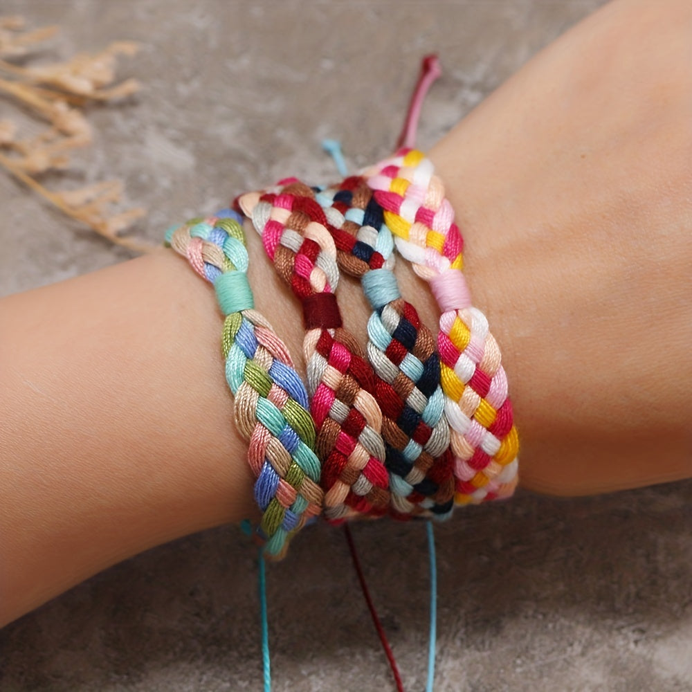 Gradient Braided Friendship Bracelet Summer Beach Ornament
