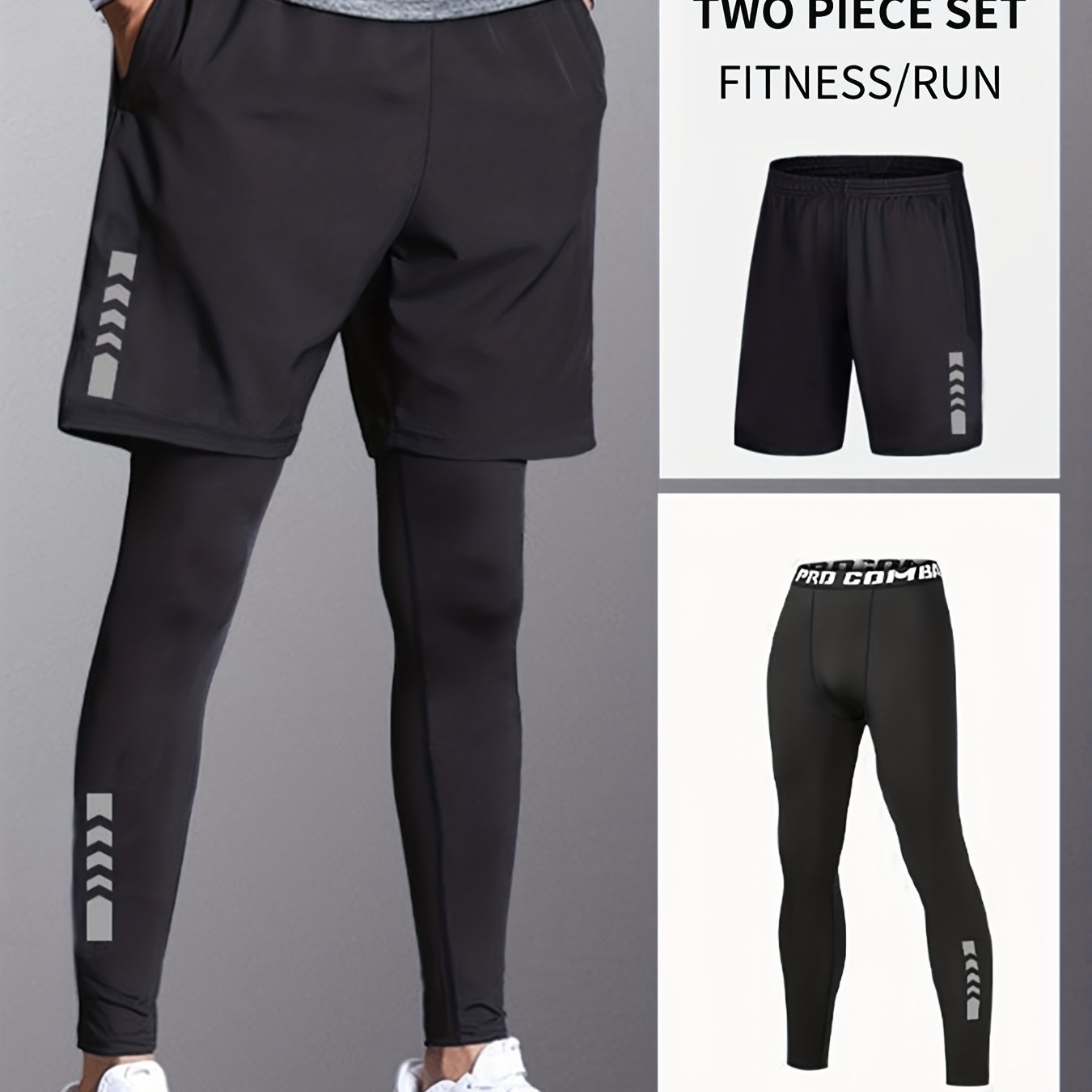 Men's High Stretch Leggings & Loose Shorts for Outdoor Sports