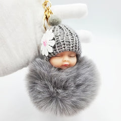 Cartoon Fur Ball Keychain Charm for Bags