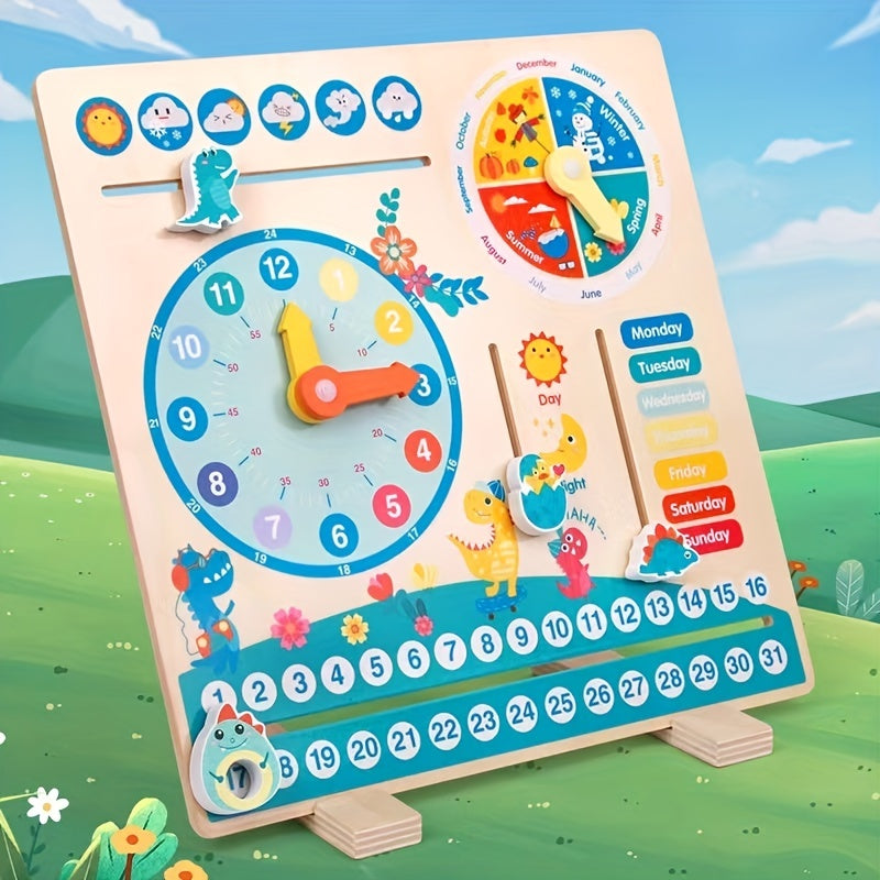 Calendar Clock Puzzle Board Kids Learning Time Cognition Toy