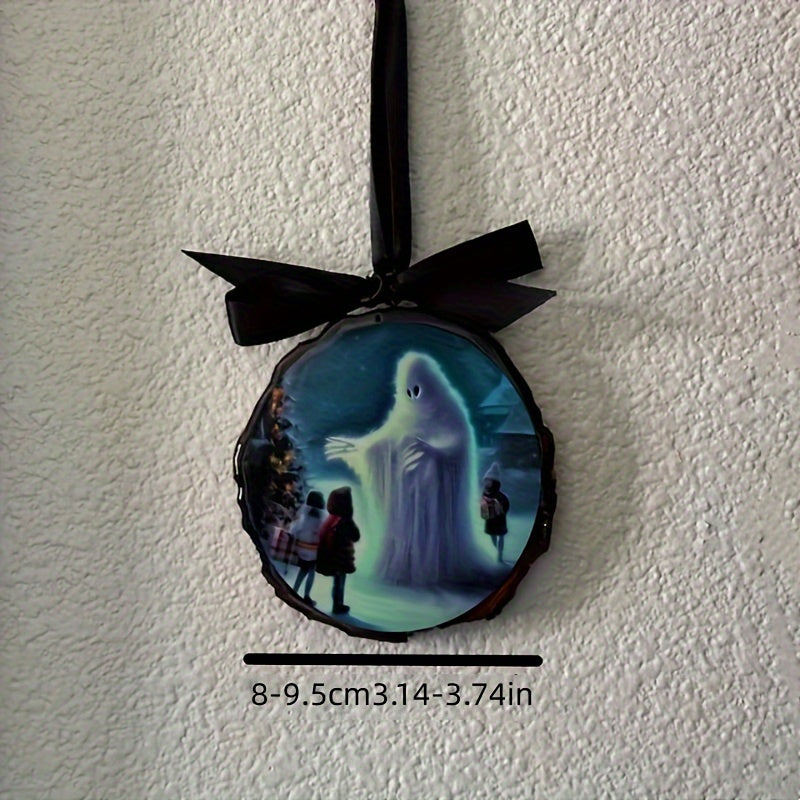 Wood Slice Christmas Tree Pendants Holiday Home Decoration