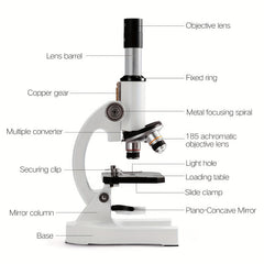 Biological Microscope Kit 2400x With Handbag Science Lab Experimental Biology