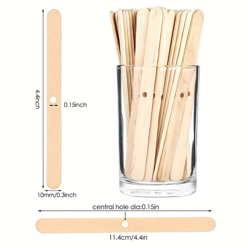 50pcs Wooden Candle Wick Holders Wax Wick Fixed Sticks Candle Centering Device
