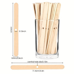 50pcs Wooden Candle Wick Holders Wax Wick Fixed Sticks Candle Centering Device