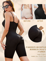 Women's Ribbed Spaghetti Strap Yoga One Piece Romper