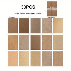 30pcs Scrapbooking Paper Pack for Junk Journal DIY Material