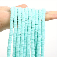 350pcs 6mm Flat Round Polymer Clay Beads for DIY Jewelry Making