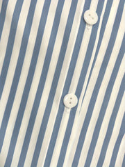 Striped Maxi Shirt Dress