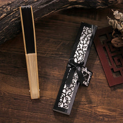 Vintage Hand Fan Folding Fan Wedding Party Wooden Fan Chinese Hanfu Fan