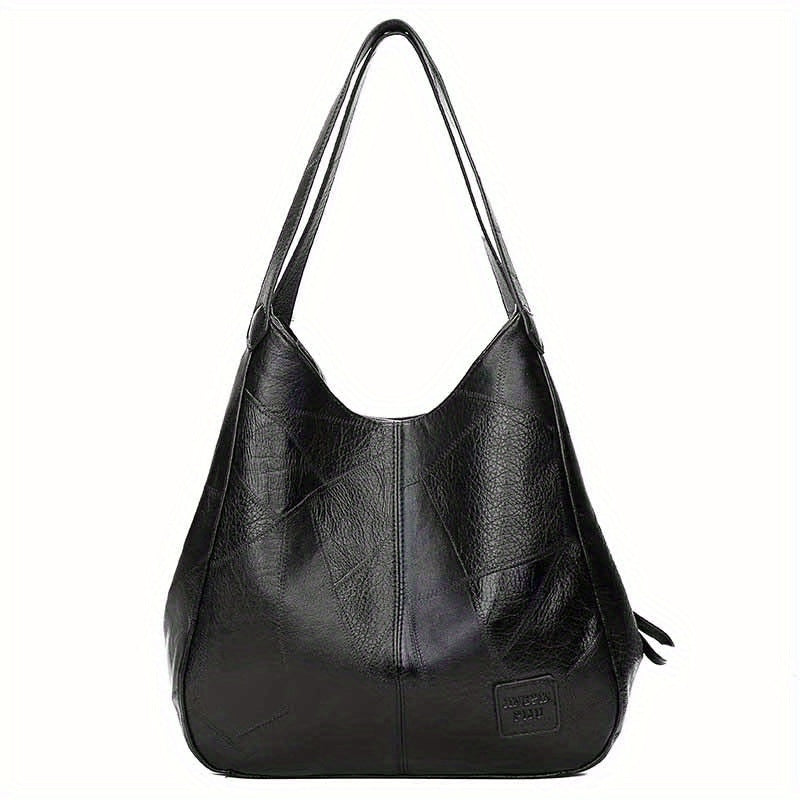 Textured Bucket Bag Vintage Shoulder Soft Leather Handbag