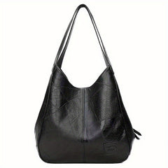 Textured Bucket Bag Vintage Shoulder Soft Leather Handbag