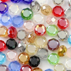 50pcs 5x8mm Colorful Crystal Glass Beads DIY Earrings Bracelet Necklace