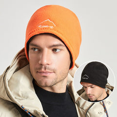 Men's Cold-proof Ski Hat Outdoor Fleece Wind-proof Knitted Hat