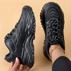 Women's Outdoor Casual Shoes Thick Bottom Lace Up Sneakers