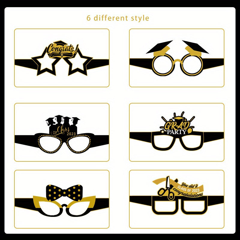 6pcs Graduation Students Glasses Graduation Party Decorations Photo Props
