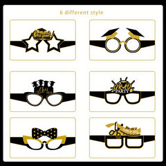 6pcs Graduation Students Glasses Graduation Party Decorations Photo Props