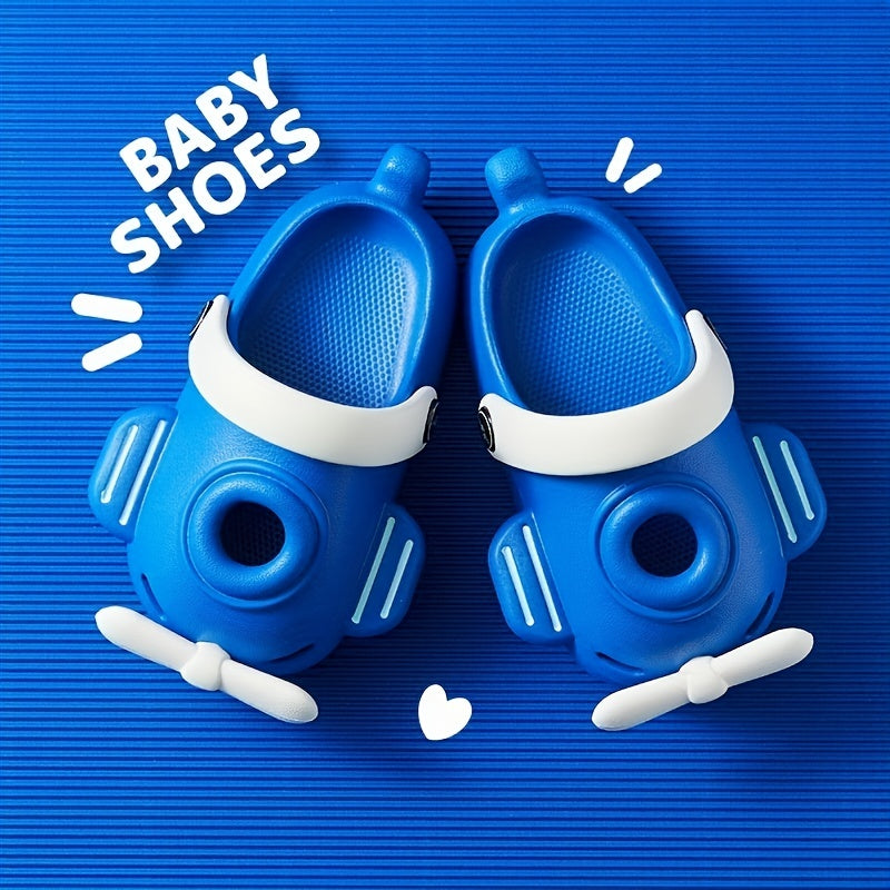 Kids Cartoon Airplane & Cloud Slippers Lightweight House Shoes