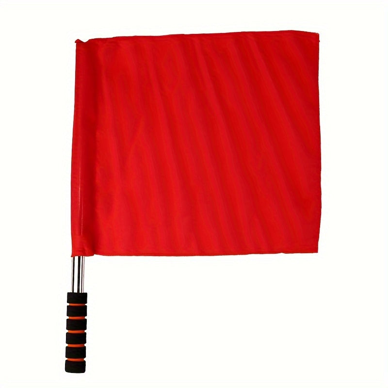 1pc Football Referee Flag Railway Signal Flag Track And Field Referee Supplies