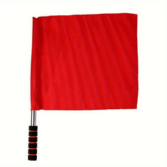 1pc Football Referee Flag Railway Signal Flag Track And Field Referee Supplies
