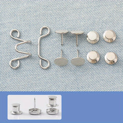 10pcs Waist Retracting Jeans Buckle Metal Button