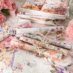 50 Sheets Romantic Flowers Sunshine Flower Theme DIY Stickers