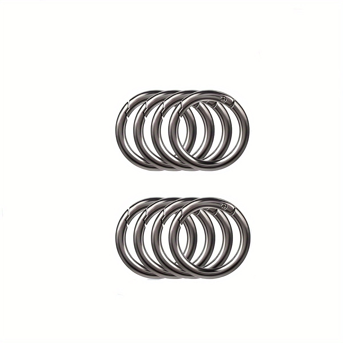 8pcs Spring O-Ring Alloy Buckle Portable Hook Clip Keyring DIY Accessories