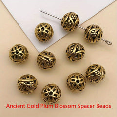 10pcs Flower Butterfly Heart Spacer Beads for DIY Jewelry Making