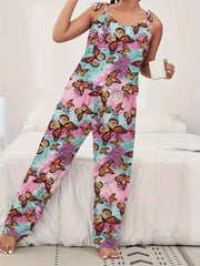  Leopard Print V Neck Camisole & Pants Set