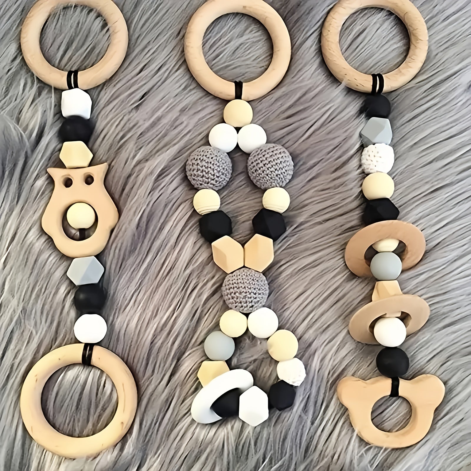 10Pcs Natural Wooden Rings for Jewelry Making DIY Accessory