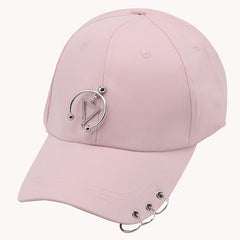 Men's Hip Hop Hat With Three Ring Iron Buckle