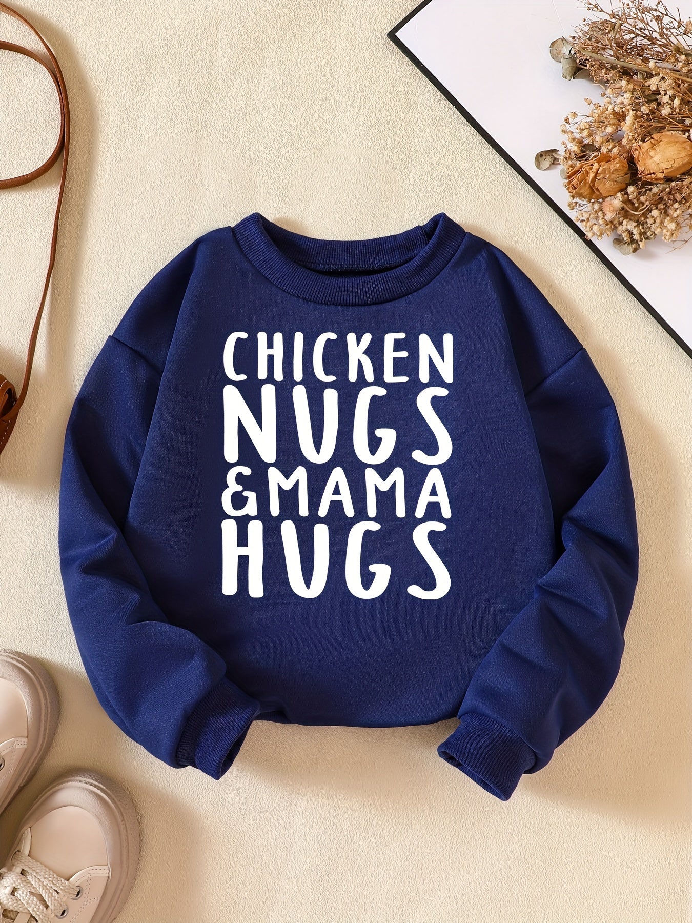 Girls' Chicken Nugs Mama Hug Sweatshirt