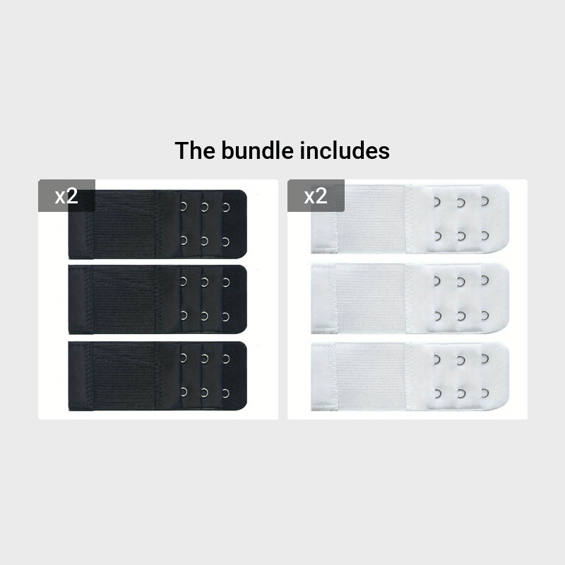 3pcs Bra Extension Buckle Set Elastic Bra Strap Extenders