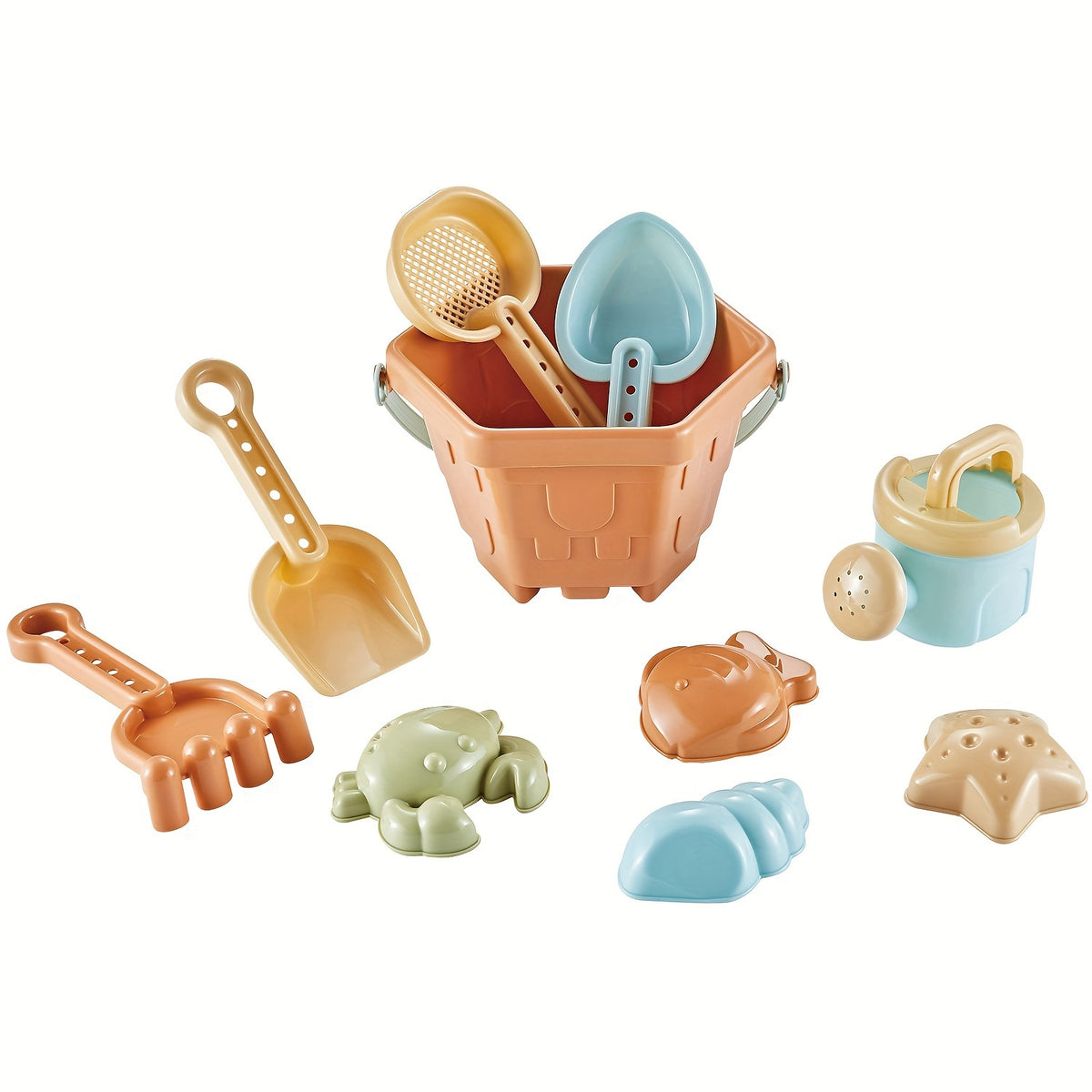 Weiff Beach Sand Toys for Toddlers 10 Piece Set Eco Friendly Plastic