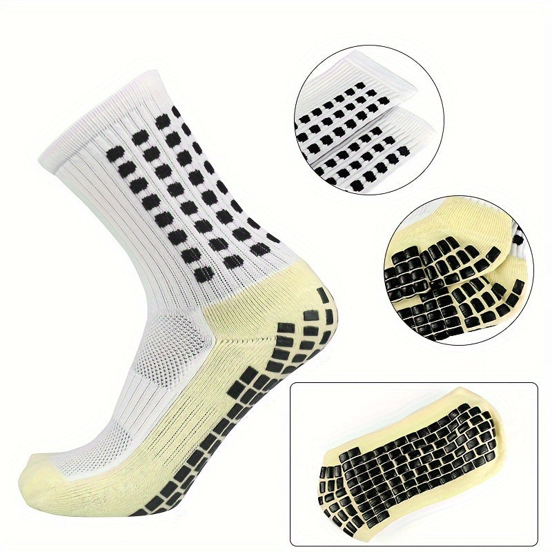 Non Slip Football Socks Crew Grip Socks For Men And Women