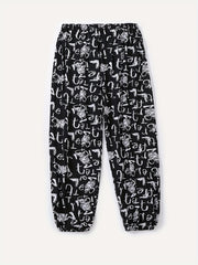 Alphabet Print Matching Sweatpants for Family Activities and Travel