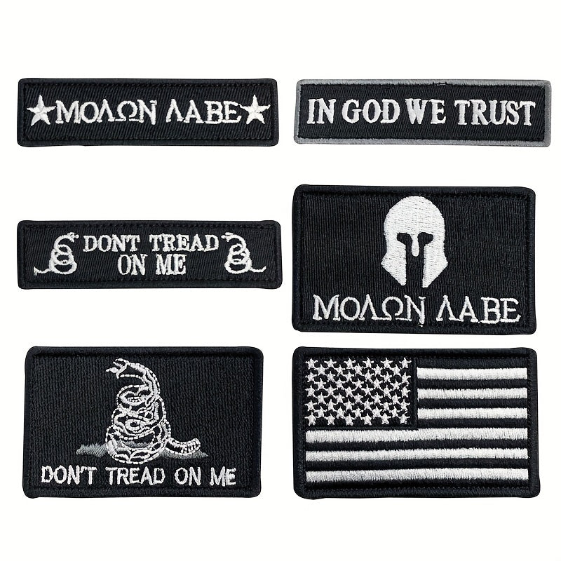 Men's Skull Embroidered Flower Patch Outdoor Stickers