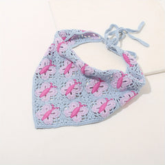 Cherry Pattern Head Scarf Crochet Headband Hair Band Knitting Head Bundle