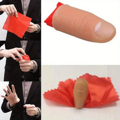Magic Disappearing Finger Trick Scarf Red