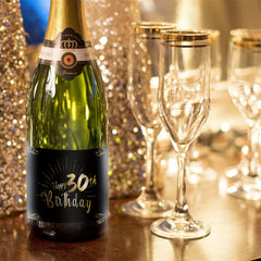 30th Birthday Bottle Labels for Champagne & Wine Bottles