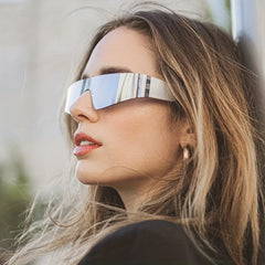 Y2K Wrap Around Sunglasses Cyberpunk Outdoor Eyewear UV400
