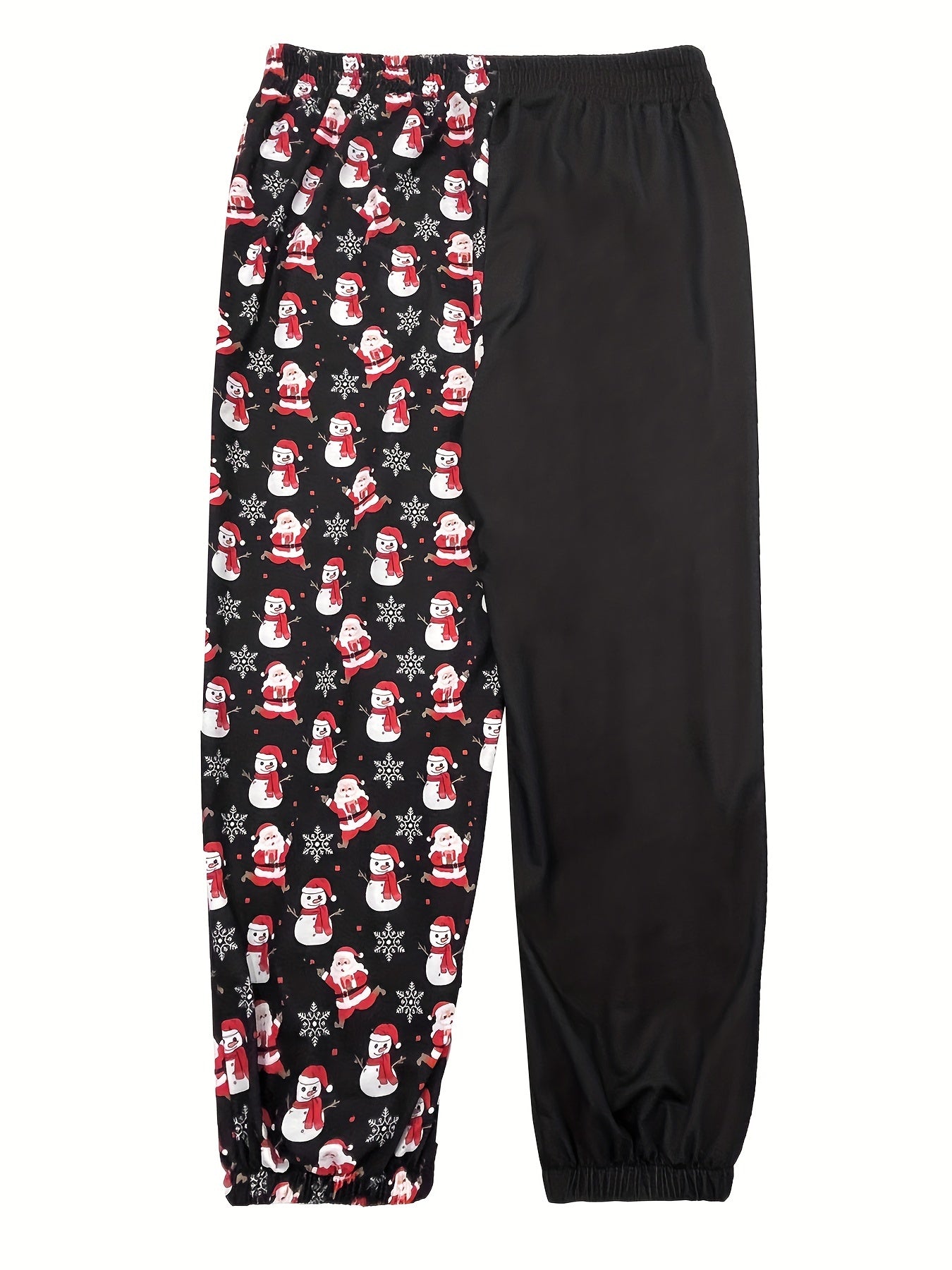  Christmas Snowman Print Sporty Pants