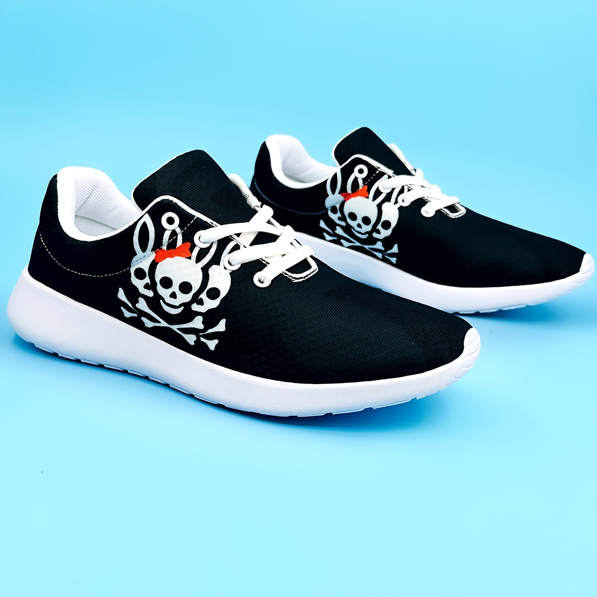 Skull Bunny Print Running Shoes Breathable Non Slip Sneakers