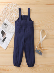 Girls Casual Vintage Bib Pants for Summer