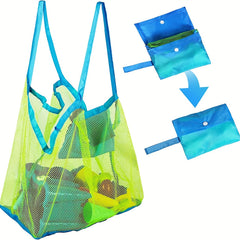 Kids Beach Toy Mesh Bag Seashell Tote for Shells & Toys