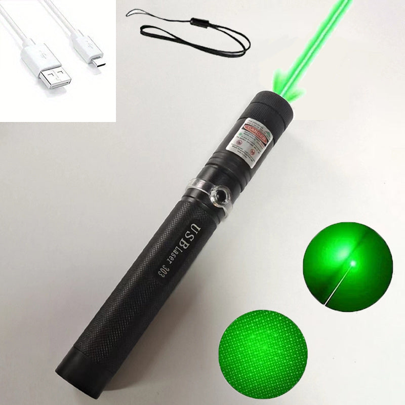 Green Laser Pointer USB Charging Built in Laser Torch High Powerful