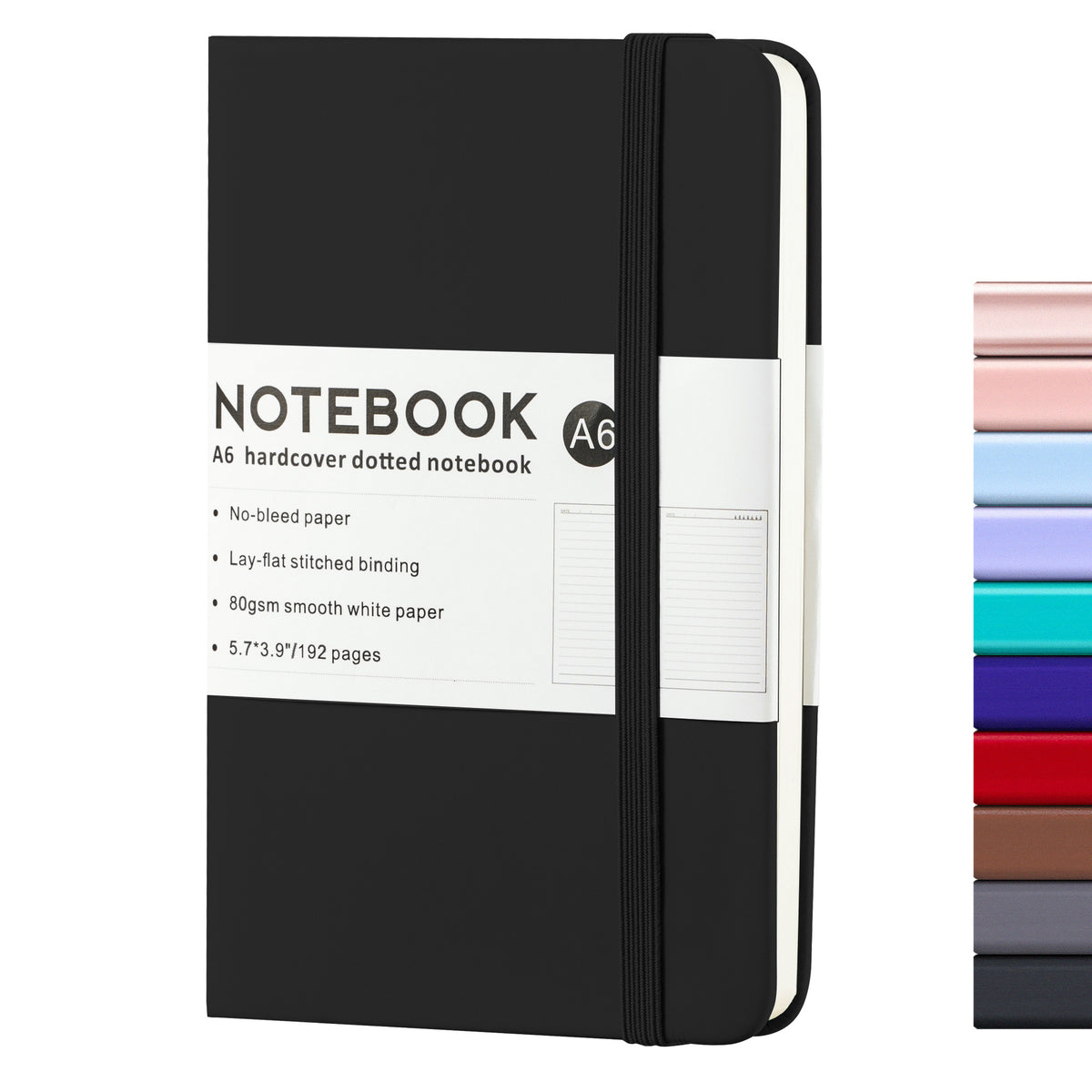 A5A6 Strap Book Notebook Portable Solid Notepad