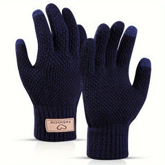 Velvet Non Slip Knitted Winter Gloves Touch Screen