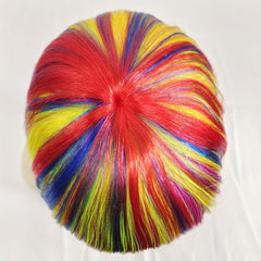 Rainbow Colors Short Hair Bob Wig With Bangs Synthetic Cosplay Daily Party Wig